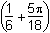 1 over 6 plus 5pi over 18.